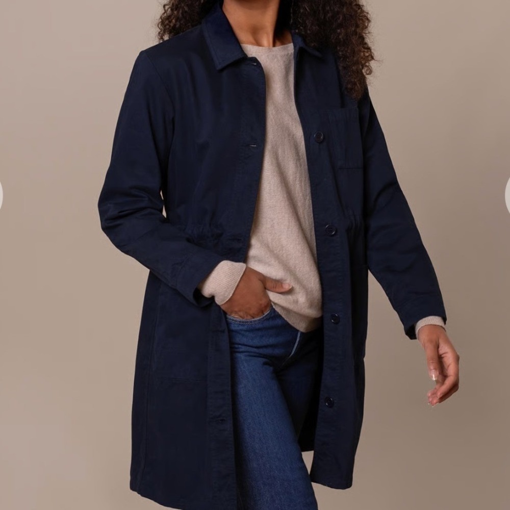 Celtic & Co Utility Coat Dark Navy Womens‎ UK 10 US 6 Cotton Jacket NWT